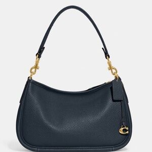 NEW Coach Cary Navy Leather Crossbody Bag with Gold Accents